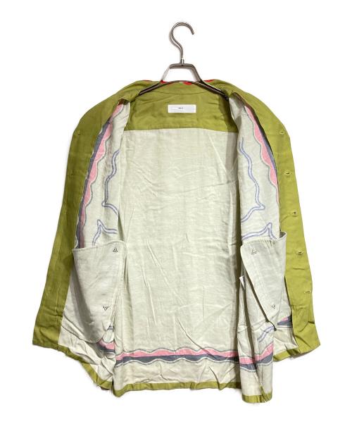 TOGA VIRILIS（トーガ ビリリース）TOGA VIRILIS (トーガ ビリリース) TOGA Panel Print Shirt / TOGAパネルプリントシャツ カーキ×レッド サイズ:48の古着・服飾アイテム
