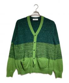 TOGA VIRILIS（トーガ ビリリース）の古着「GRADATION KNIT CARDIGAN/グラデーションニットカーディガン」｜グリーン