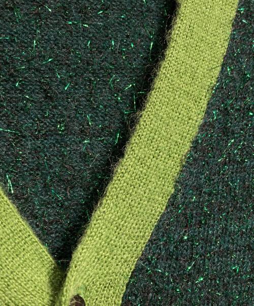 TOGA VIRILIS（トーガ ビリリース）TOGA VIRILIS (トーガ ビリリース) GRADATION KNIT CARDIGAN/グラデーションニットカーディガン グリーン サイズ:48の古着・服飾アイテム