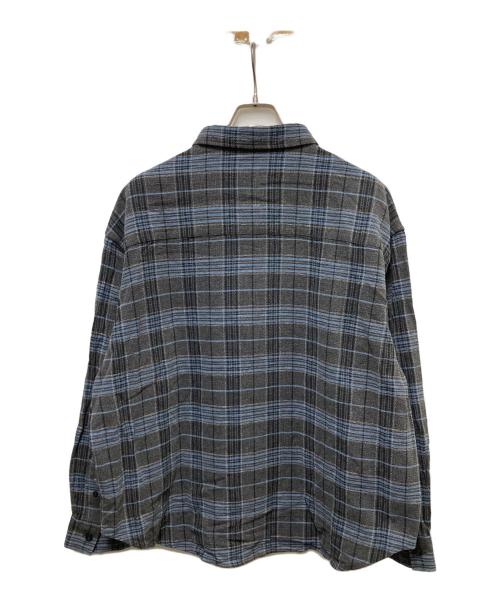 HUF（ハフ）HUF (ハフ) MEGABLAST PLAID LS SHIRT ブルー×グレー サイズ:Lの古着・服飾アイテム
