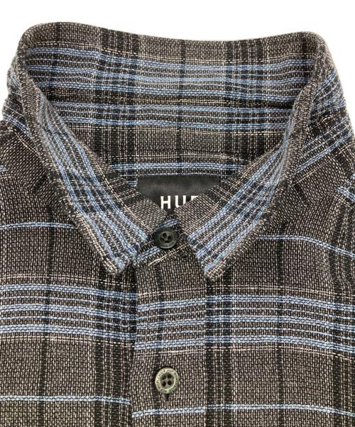 HUF（ハフ）HUF (ハフ) MEGABLAST PLAID LS SHIRT ブルー×グレー サイズ:Lの古着・服飾アイテム