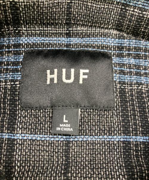 HUF（ハフ）HUF (ハフ) MEGABLAST PLAID LS SHIRT ブルー×グレー サイズ:Lの古着・服飾アイテム