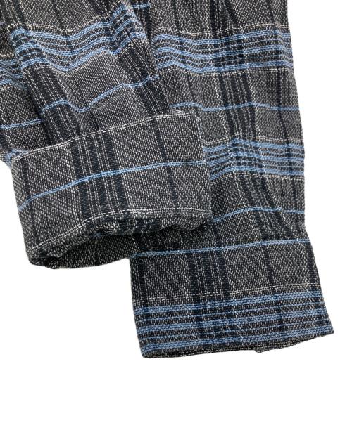 HUF（ハフ）HUF (ハフ) MEGABLAST PLAID LS SHIRT ブルー×グレー サイズ:Lの古着・服飾アイテム