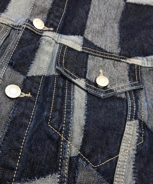 HUF（ハフ）HUF (ハフ) PATCHWORK DENIM JACKET インディゴ サイズ:Ｍの古着・服飾アイテム