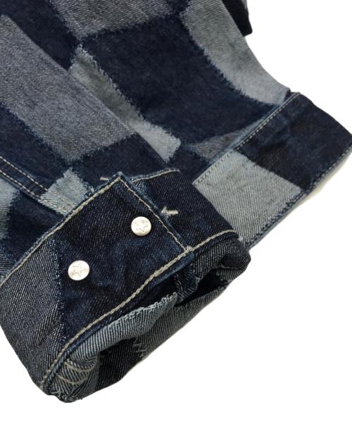 HUF（ハフ）HUF (ハフ) PATCHWORK DENIM JACKET インディゴ サイズ:Ｍの古着・服飾アイテム