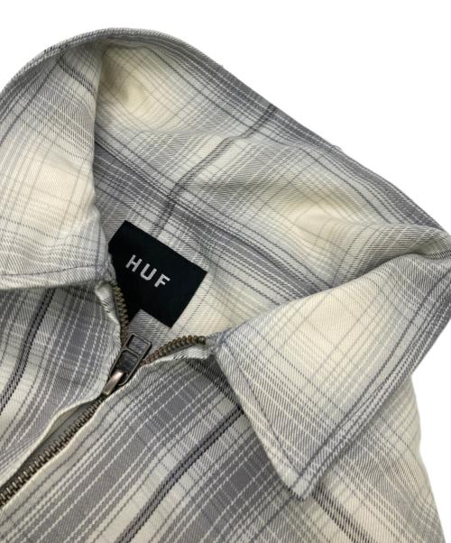HUF（ハフ）HUF (ハフ) FILLMORE PLAID SHACKET グレー×アイボリー サイズ:Ｌの古着・服飾アイテム