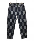 HUFハフ）の古着「PATCHWORK DENIM PANTS」｜インディゴ