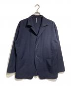 m's braqueエムズブラック）の古着「washable wool single 4B shirts jacket/洗濯可能なウールシングル4Bシャツジャケット」｜ネイビー