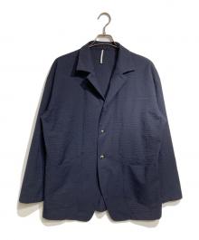 m's braque（エムズブラック）の古着「washable wool single 4B shirts jacket/洗濯可能なウールシングル4Bシャツジャケット」｜ネイビー