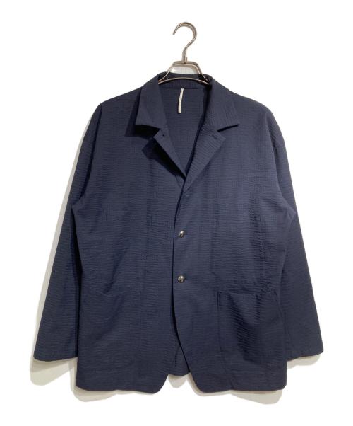 m's braque（エムズブラック）M'S BRAQUE (エムズブラック) washable wool single 4B shirts jacket/洗濯可能なウールシングル4Bシャツジャケット ネイビー サイズ:38の古着・服飾アイテム