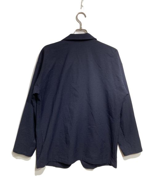m's braque（エムズブラック）M'S BRAQUE (エムズブラック) washable wool single 4B shirts jacket/洗濯可能なウールシングル4Bシャツジャケット ネイビー サイズ:38の古着・服飾アイテム