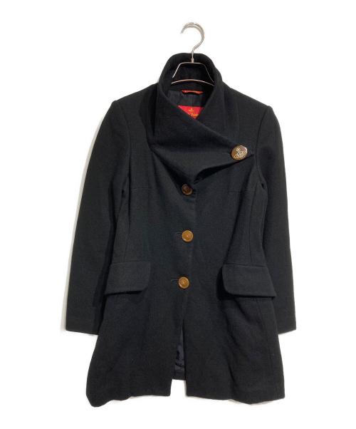 Vivienne Westwood RED LABEL（ヴィヴィアンウエストウッドレッドレーベル）Vivienne Westwood RED LABEL (ヴィヴィアンウエストウッドレッドレーベル) ビックカラー変形コート ブラック サイズ:2の古着・服飾アイテム