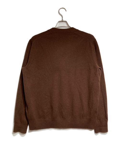 Acne studios（アクネ ストゥディオズ）ACNE STUDIOS (アクネ ストゥディオス) Faceロゴパッチカーディガン ブラウン サイズ:Sの古着・服飾アイテム