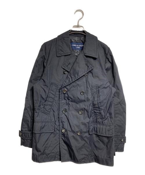 COMME des GARCONS HOMME（コムデギャルソン オム）COMME des GARCONS HOMME (コムデギャルソン オム) ナイロンダックダブルブレストコート/Nylon duck double-breasted coat ブラック サイズ:Sの古着・服飾アイテム