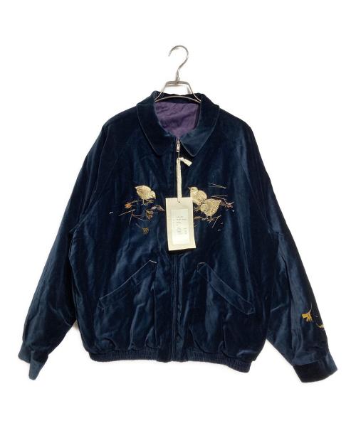 OLD JOE & Co.（オールドジョー）OLD JOE & Co. (オールドジョー) STUNNING VELVET SOUVENIR JACKET ネイビー(NOCTURNE) サイズ:40の古着・服飾アイテム
