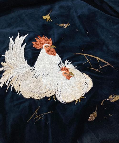 OLD JOE & Co.（オールドジョー）OLD JOE & Co. (オールドジョー) STUNNING VELVET SOUVENIR JACKET ネイビー(NOCTURNE) サイズ:40の古着・服飾アイテム