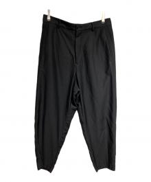 Graphpaper（グラフペーパー）の古着「Wool Cupro Cropped Trouser/ウールキュプラ クロップドトラウザー」｜ブラック
