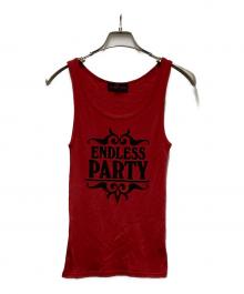 Hysteric Glamour（ヒステリックグラマー）の古着「ENDLESS PARTY タンクトップ」｜レッド