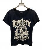 Hysteric Glamourヒステリックグラマー）の古着「ヒスガールプリントTシャツ」｜ブラック