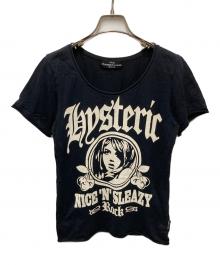 Hysteric Glamour（ヒステリックグラマー）の古着「ヒスガールプリントTシャツ」｜ブラック