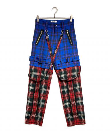 中古・古着通販】KIDILL (キディル) DOUBLE PANEL ZIP&STRAPS TARTAN