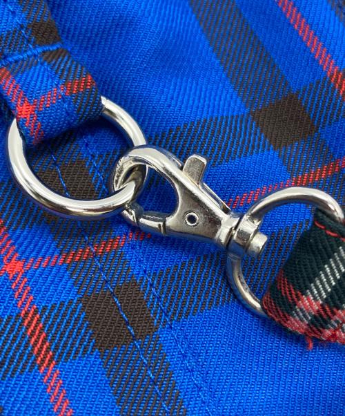 KIDILL（キディル）KIDILL (キディル) DOUBLE PANEL ZIP&STRAPS TARTAN PANTS KIDILL レッド×ブルー サイズ:42の古着・服飾アイテム