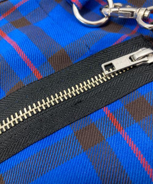 KIDILL（キディル）KIDILL (キディル) DOUBLE PANEL ZIP&STRAPS TARTAN PANTS KIDILL レッド×ブルー サイズ:42の古着・服飾アイテム