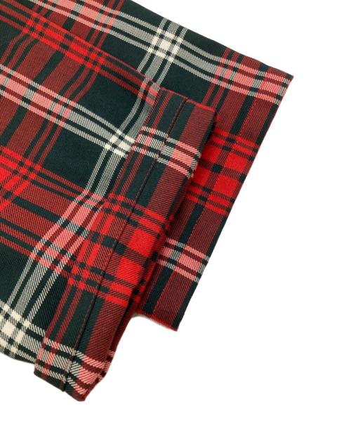 KIDILL（キディル）KIDILL (キディル) DOUBLE PANEL ZIP&STRAPS TARTAN PANTS KIDILL レッド×ブルー サイズ:42の古着・服飾アイテム