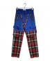 KIDILL（キディル）の古着「DOUBLE PANEL ZIP&STRAPS TARTAN PANTS KIDILL」｜レッド×ブルー