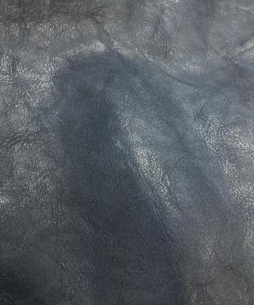 RRL（ダブルアールエル）RRL (ダブルアールエル) Indigo Dyed Leather Jacket/インディゴダイドレザージャケット ネイビー サイズ:Lの古着・服飾アイテム