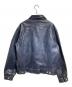 RRL (ダブルアールエル) Indigo Dyed Leather Jacket/インディゴダイドレザージャケット ネイビー サイズ:L：140000円
