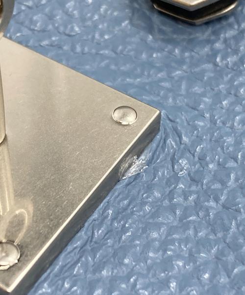 beautiful people（ビューティフルピープル）beautiful people (ビューティフルピープル) large market bag in shrink leather ブルーの古着・服飾アイテム