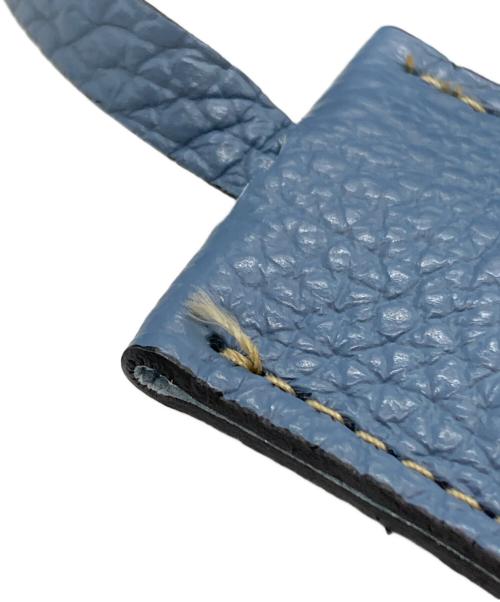 beautiful people（ビューティフルピープル）beautiful people (ビューティフルピープル) large market bag in shrink leather ブルーの古着・服飾アイテム