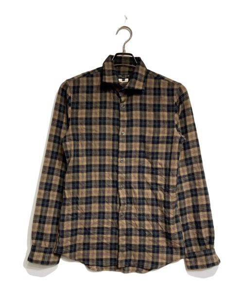 COMME des GARCONS HOMME PLUS（コムデギャルソンオムプリュス）COMME des GARCONS HOMME PLUS (コムデギャルソンオムプリュス) チェックネルシャツ ブラウン サイズ:Sの古着・服飾アイテム
