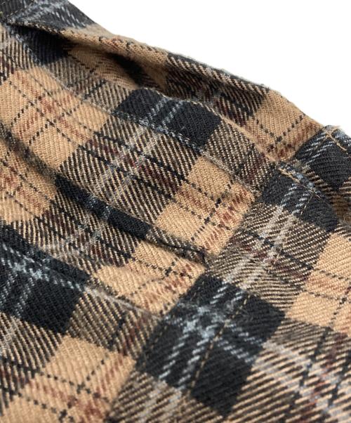 COMME des GARCONS HOMME PLUS（コムデギャルソンオムプリュス）COMME des GARCONS HOMME PLUS (コムデギャルソンオムプリュス) チェックネルシャツ ブラウン サイズ:Sの古着・服飾アイテム