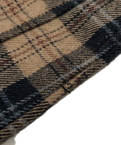 COMME des GARCONS HOMME PLUS（コムデギャルソンオムプリュス）COMME des GARCONS HOMME PLUS (コムデギャルソンオムプリュス) チェックネルシャツ ブラウン サイズ:Sの古着・服飾アイテム