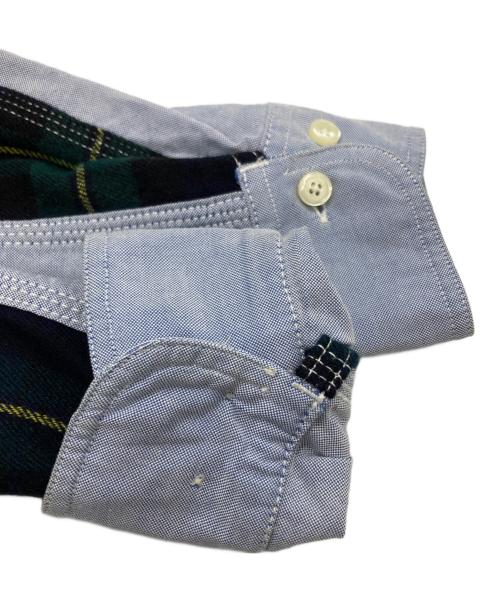 COMME des GARCONS JUNYA WATANABE MAN（コム デ ギャルソン ジュンヤ ワタナベ マン）COMME des GARCONS JUNYA WATANABE MAN BROOKS BROTHERS (ブルックスブラザーズ) ウール切替オックスフォードシャツ/oxford shirt ブルー サイズ:SSの古着・服飾アイテム