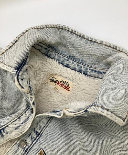 stussy（ステューシー）stussy (ステューシー) Sherpa Lined Denim Shirt ブルー サイズ:Ｓの古着・服飾アイテム