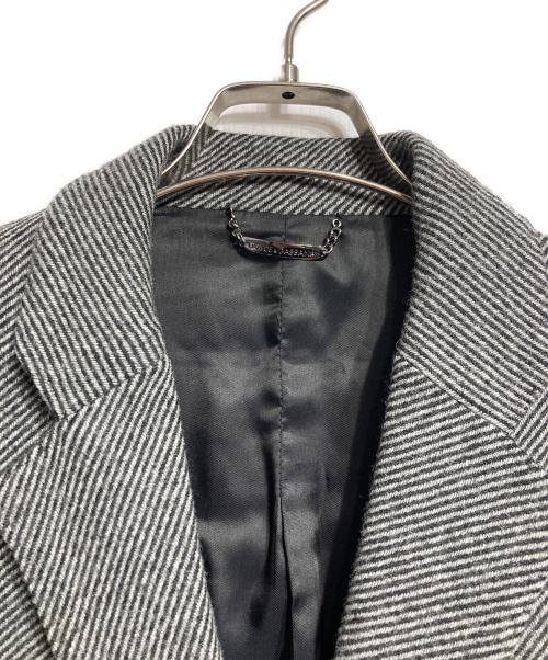 DOLCE & GABBANA（ドルチェ＆ガッバーナ）DOLCE & GABBANA (ドルチェ＆ガッバーナ) ウールブレンドチェスターコート/Wool Blend Chester Coat グレー サイズ:48の古着・服飾アイテム
