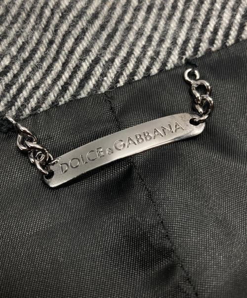 DOLCE & GABBANA（ドルチェ＆ガッバーナ）DOLCE & GABBANA (ドルチェ＆ガッバーナ) ウールブレンドチェスターコート/Wool Blend Chester Coat グレー サイズ:48の古着・服飾アイテム