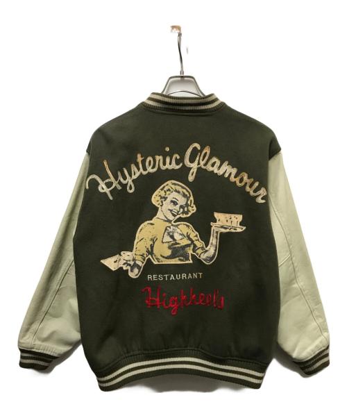 Hysteric Glamour（ヒステリックグラマー）Hysteric Glamour (ヒステリックグラマー) 袖レザースタジャン オリーブ サイズ:FREEの古着・服飾アイテム