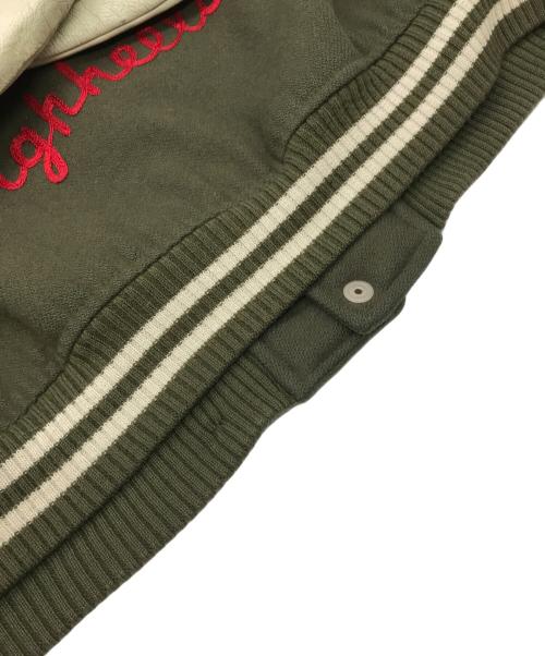 Hysteric Glamour（ヒステリックグラマー）Hysteric Glamour (ヒステリックグラマー) 袖レザースタジャン オリーブ サイズ:FREEの古着・服飾アイテム