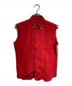 NUMBER (N)INEナンバーナイン）の古着「カットオフワイヤーシャツ/Cut-off wire shirt」｜レッド