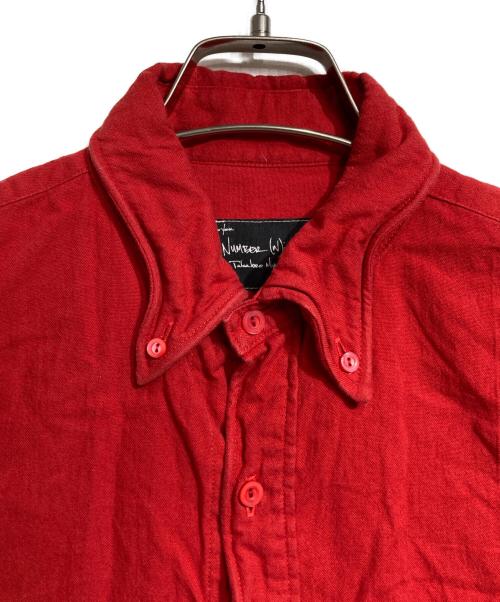 NUMBER (N)INE（ナンバーナイン）NUMBER (N)INE (ナンバーナイン) カットオフワイヤーシャツ/Cut-off wire shirt レッド サイズ:Sの古着・服飾アイテム