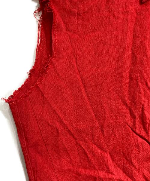 NUMBER (N)INE（ナンバーナイン）NUMBER (N)INE (ナンバーナイン) カットオフワイヤーシャツ/Cut-off wire shirt レッド サイズ:Sの古着・服飾アイテム