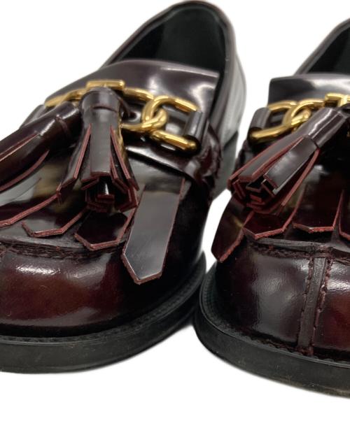 TOD'S（トッズ）TOD'S (トッズ) タッセルローファー ボルドー サイズ:35・1/2の古着・服飾アイテム