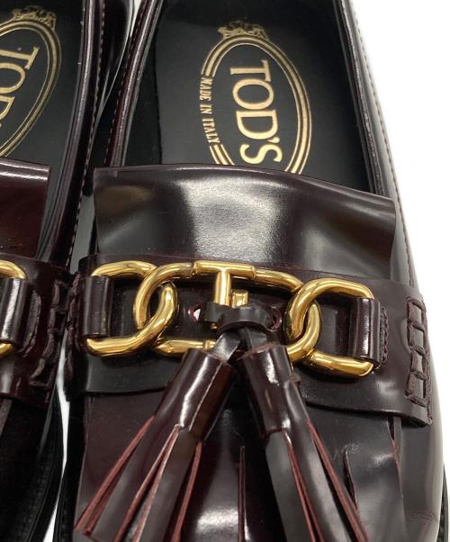 TOD'S（トッズ）TOD'S (トッズ) タッセルローファー ボルドー サイズ:35・1/2の古着・服飾アイテム