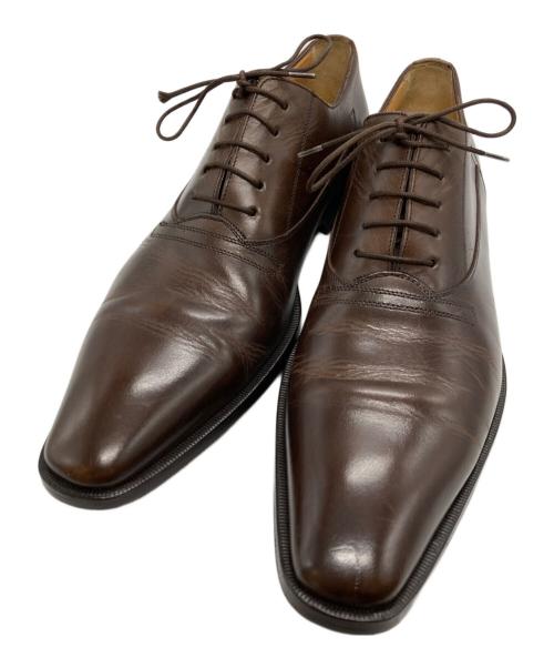 DOLCE & GABBANA（ドルチェ＆ガッバーナ）DOLCE & GABBANA (ドルチェ＆ガッバーナ) 内羽根レザーシューズ ブラウン サイズ:6・1/2の古着・服飾アイテム