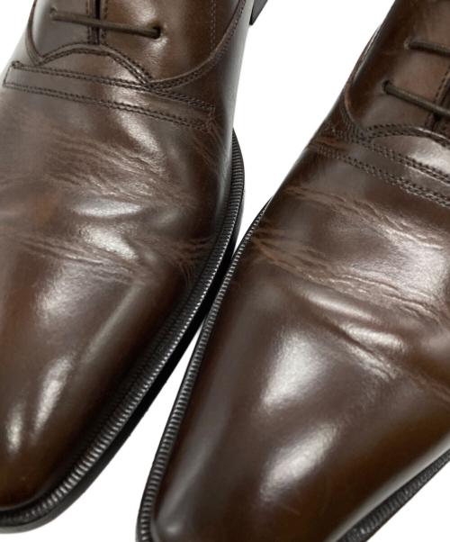 DOLCE & GABBANA（ドルチェ＆ガッバーナ）DOLCE & GABBANA (ドルチェ＆ガッバーナ) 内羽根レザーシューズ ブラウン サイズ:6・1/2の古着・服飾アイテム