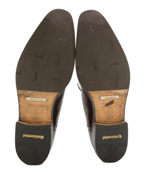 DOLCE & GABBANA（ドルチェ＆ガッバーナ）DOLCE & GABBANA (ドルチェ＆ガッバーナ) 内羽根レザーシューズ ブラウン サイズ:6・1/2の古着・服飾アイテム
